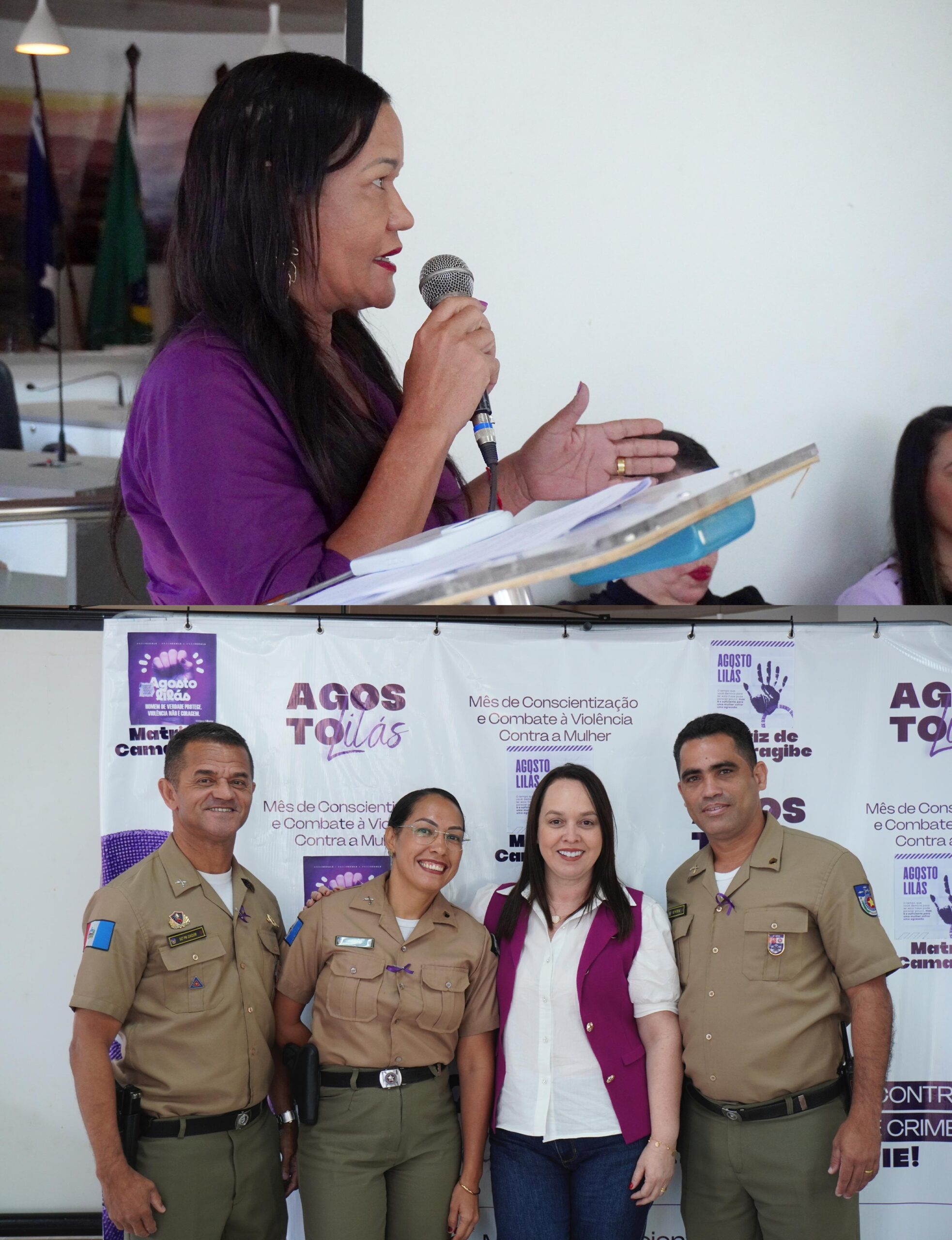 Câmara de Matriz do Camaragibe Agosto Lilás com apelo por respeito e proteção às mulheres