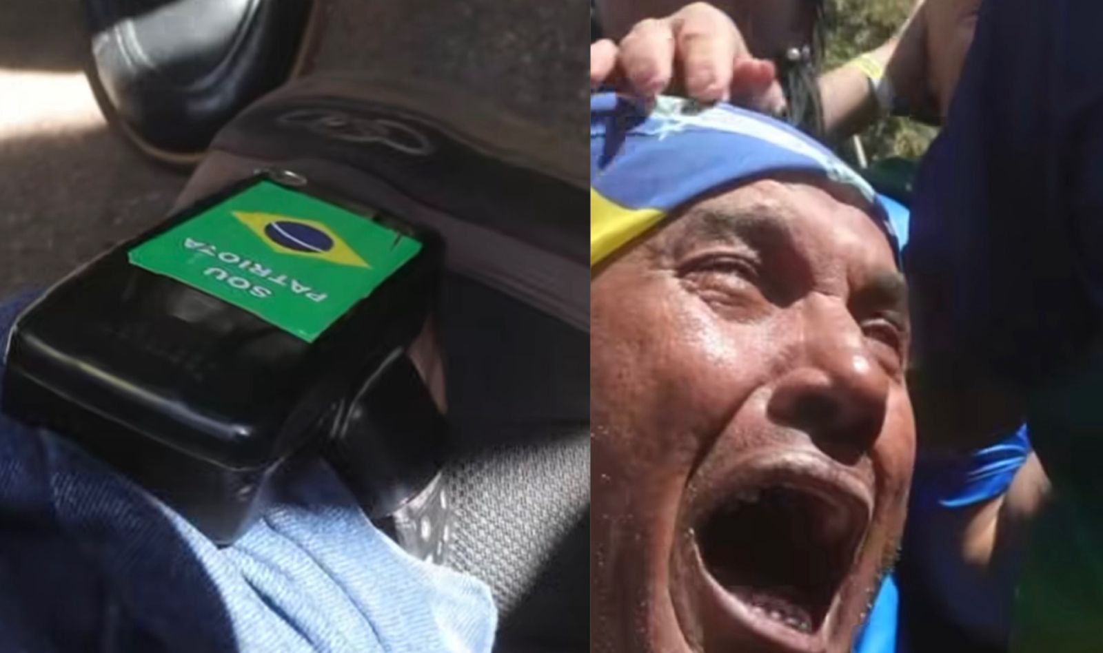 Bolsonarista chora com tornozeleira eletrônica em ato do 7 de Setembro
