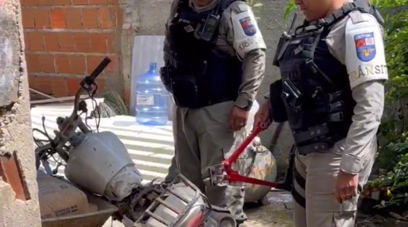 BPTran recupera moto roubada no Centro de Maceió durante patrulhamento