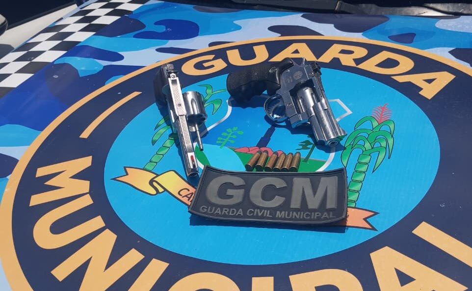 Guarda Municipal prende acusado de violência doméstica e encontra arma de fogo em sua residência