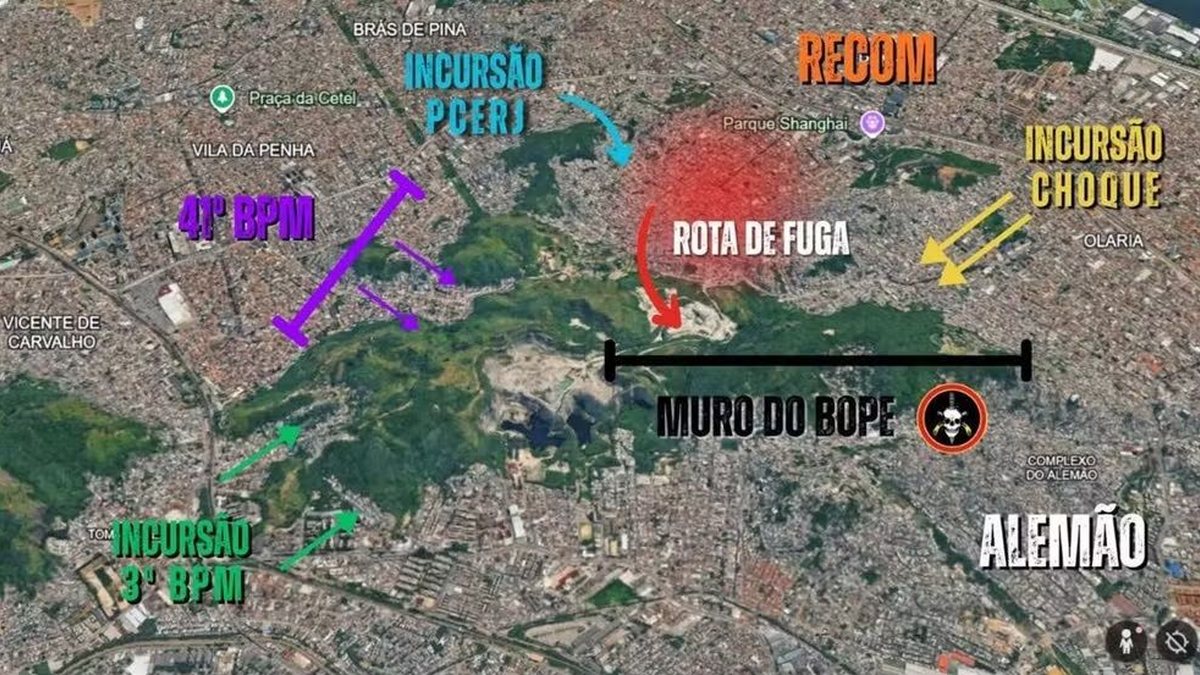 Polícia montou “muro do Bope” para encurralar traficantes durante megaoperação no Rio