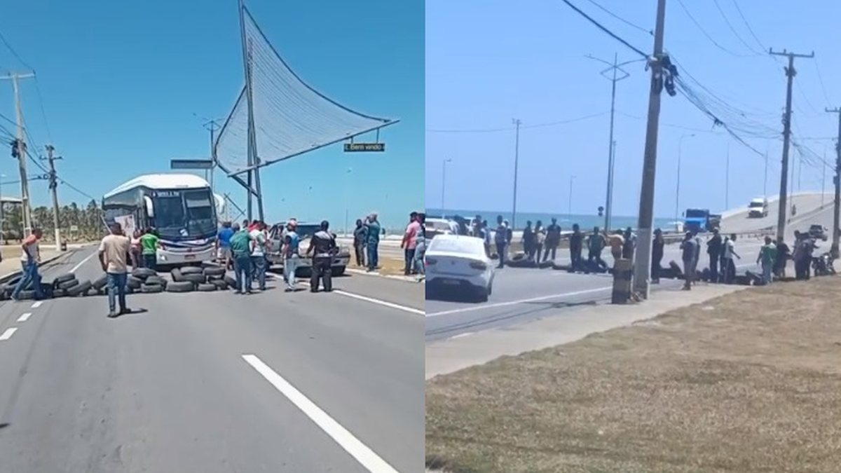 Taxistas bloqueiam saída de Maceió em protesto contra ações da SMTT de Marechal Deodoro