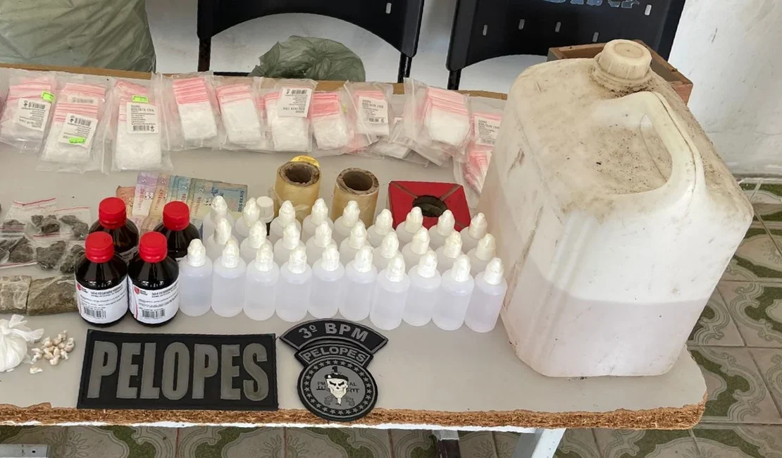 Homem é preso com drogas e materiais para a produção de “loló” em Arapiraca