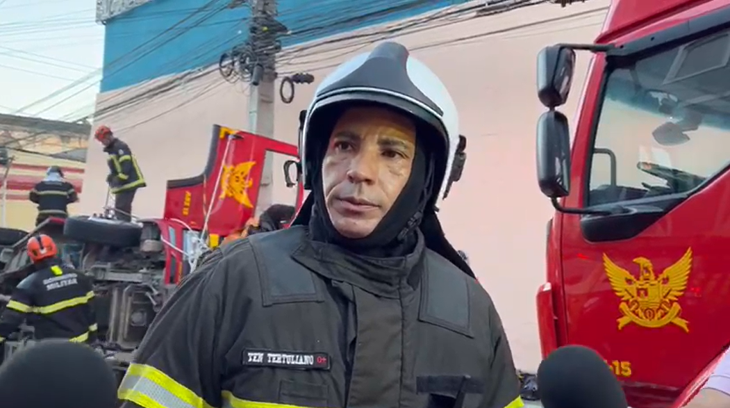 “Graças a Deus não teve fatalidade”, tenente do Corpo de Bombeiros fala sobre acidente envolvendo viatura