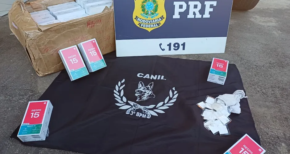 Carga com 58 celulares sem nota fiscal é apreendida em operação na BR-101, em São Sebastião