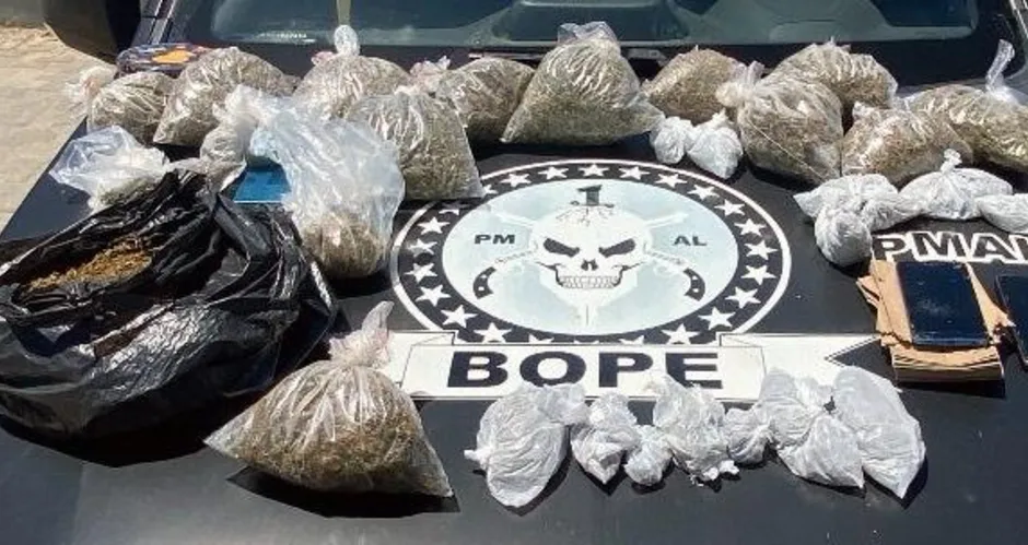 Homem é preso com mais de 3,5 kg de maconha durante operação do Bope em Maceió