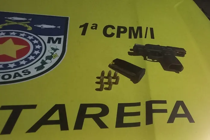 PM apreende pistola após troca de tiros que deixou adolescente ferido no interior de AL