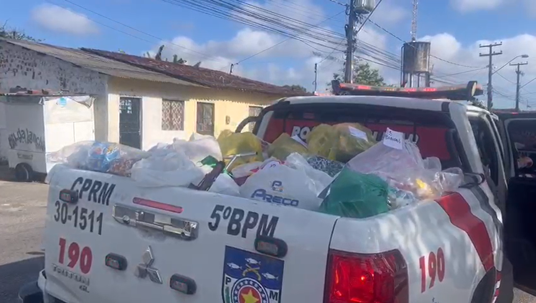 Base Comunitária do 5º BPM realiza ação social no Complexo Benedito Bentes