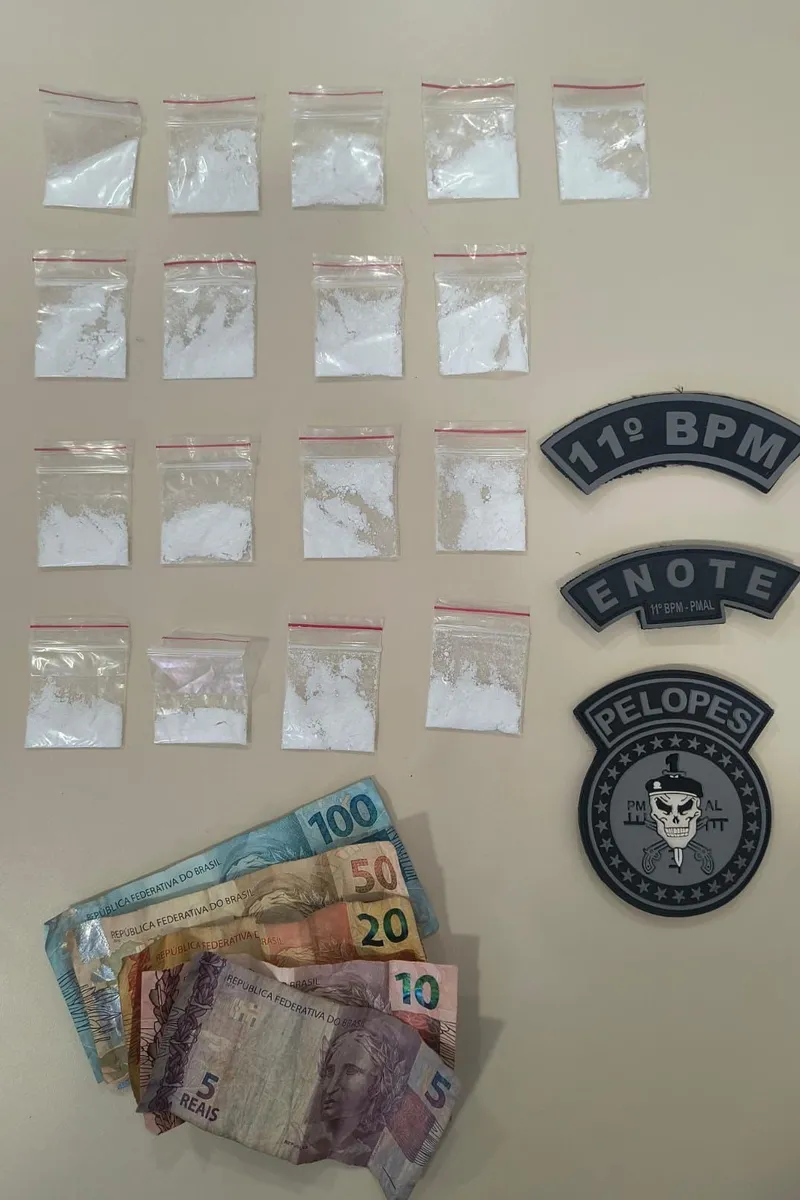 Primeiro dia de 2026 tem prisões por tráfico, arma apreendida e ações da PM em Alagoas