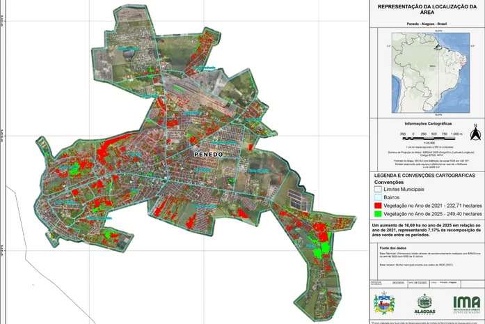 Mais de 125 mil mudas plantadas fortalecem áreas verdes de Penedo