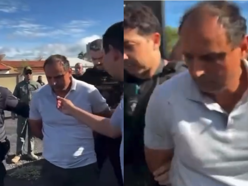 Preso por morte de corretora, síndico é levado à delegacia e não responde perguntas