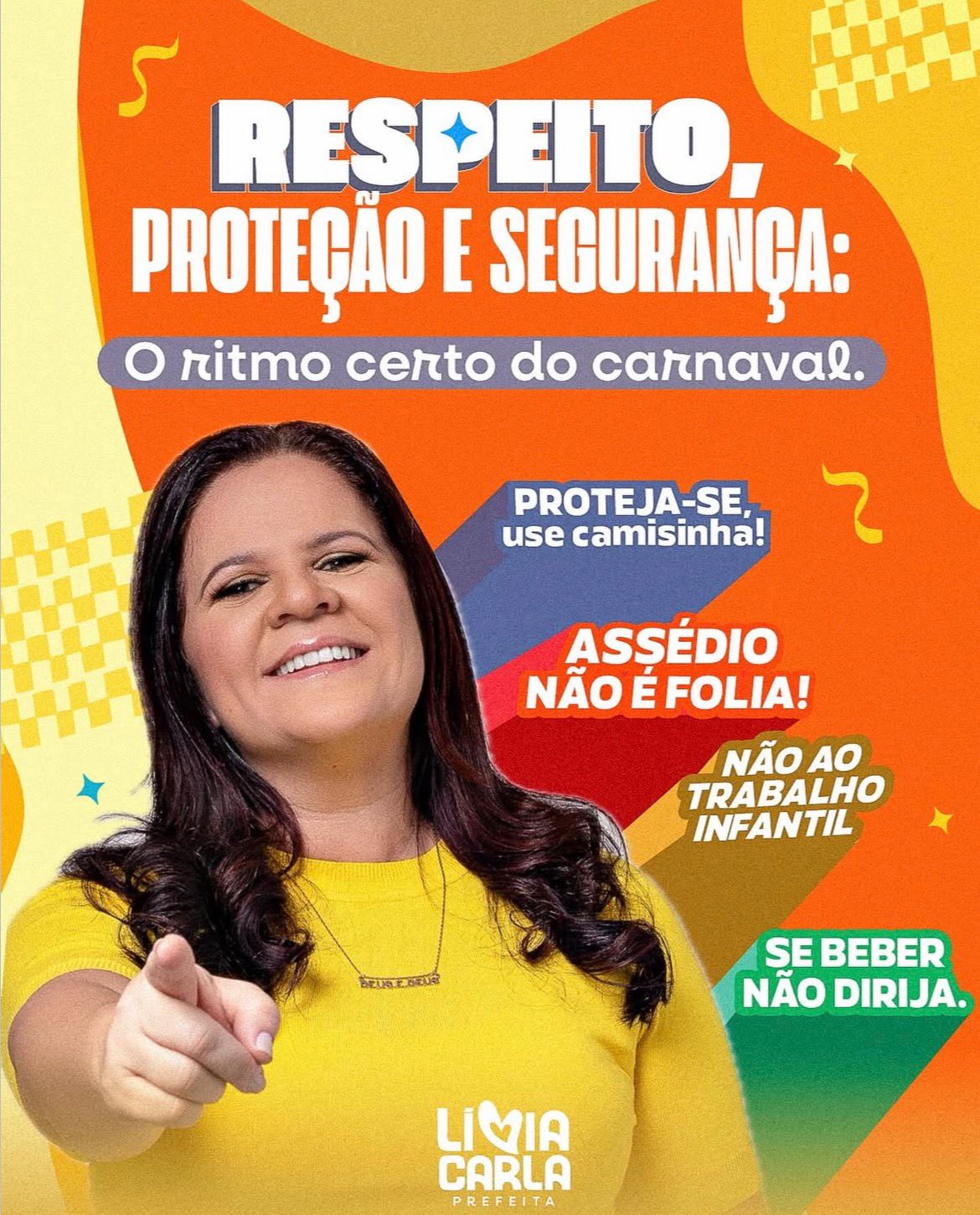 “Respeito, proteção e segurança”: Prefeita Lívia Carla lança campanha de conscientização para o Carnaval em Barra de Santo Antônio