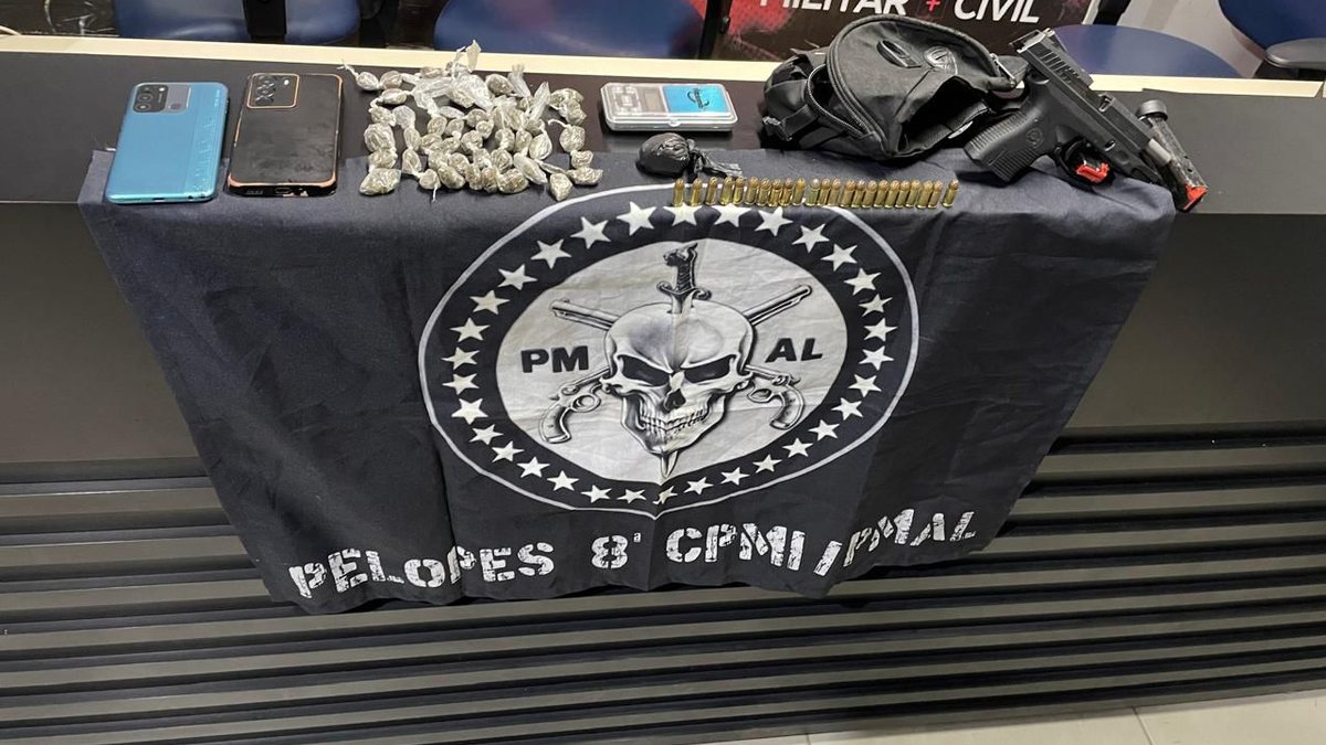 Integrante do Comando Vermelho é preso com armas e drogas no Litoral Norte de Alagoas