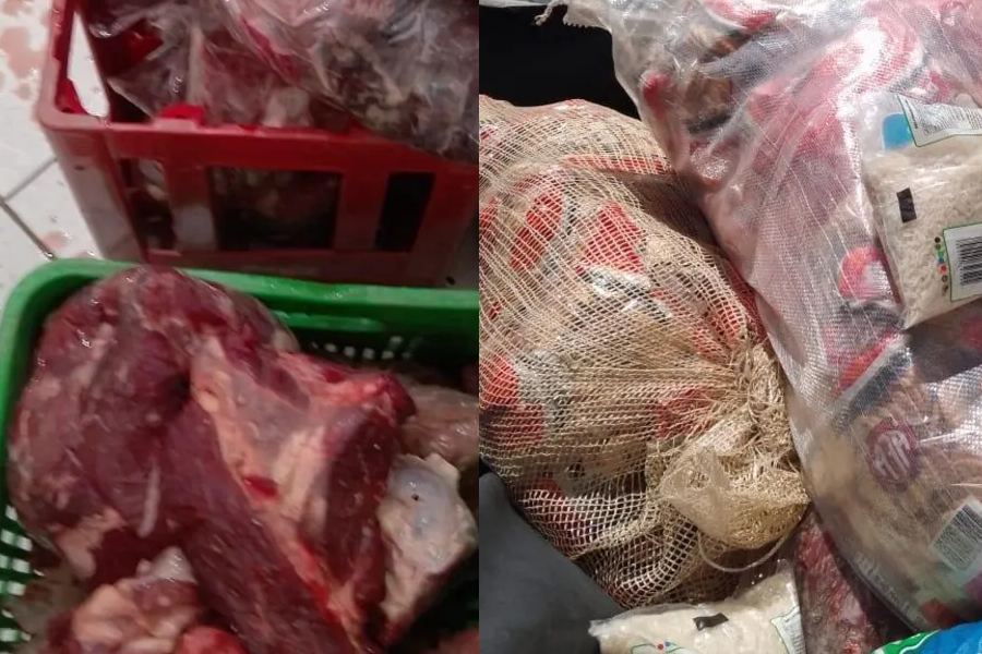 Denúncia leva à apreensão de 250 kg de produtos impróprios no Eustáquio Gomes