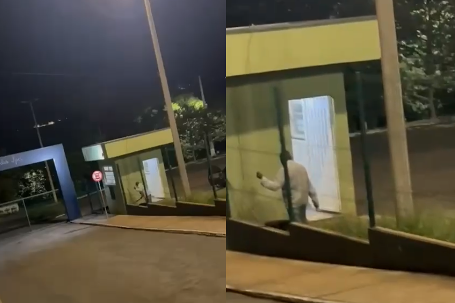 Guarda noturno é flagrado agredindo cão e acaba preso