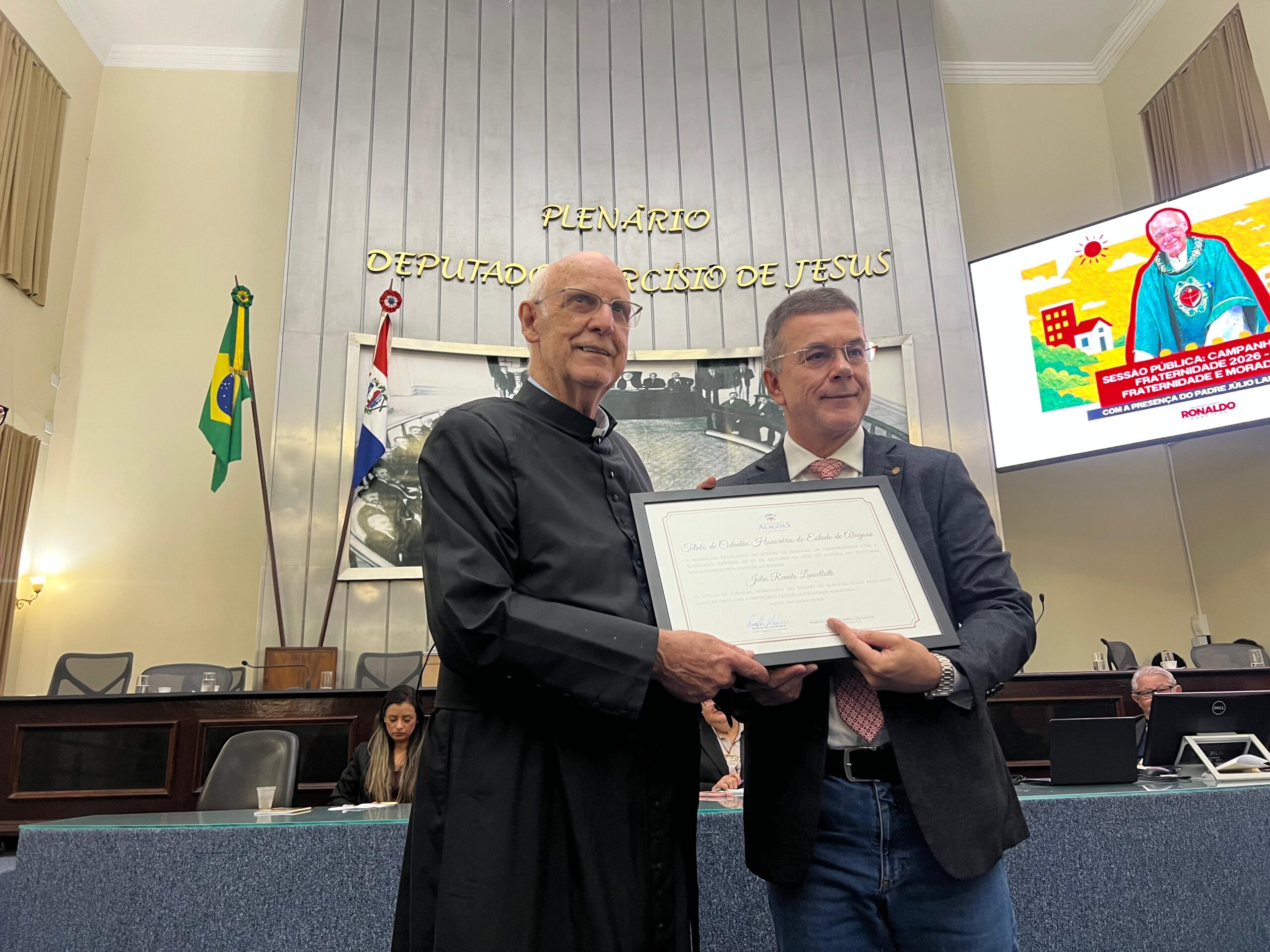 Pastor defende beatificação de Padre Júlio Lancellotti durante homenagem em Alagoas