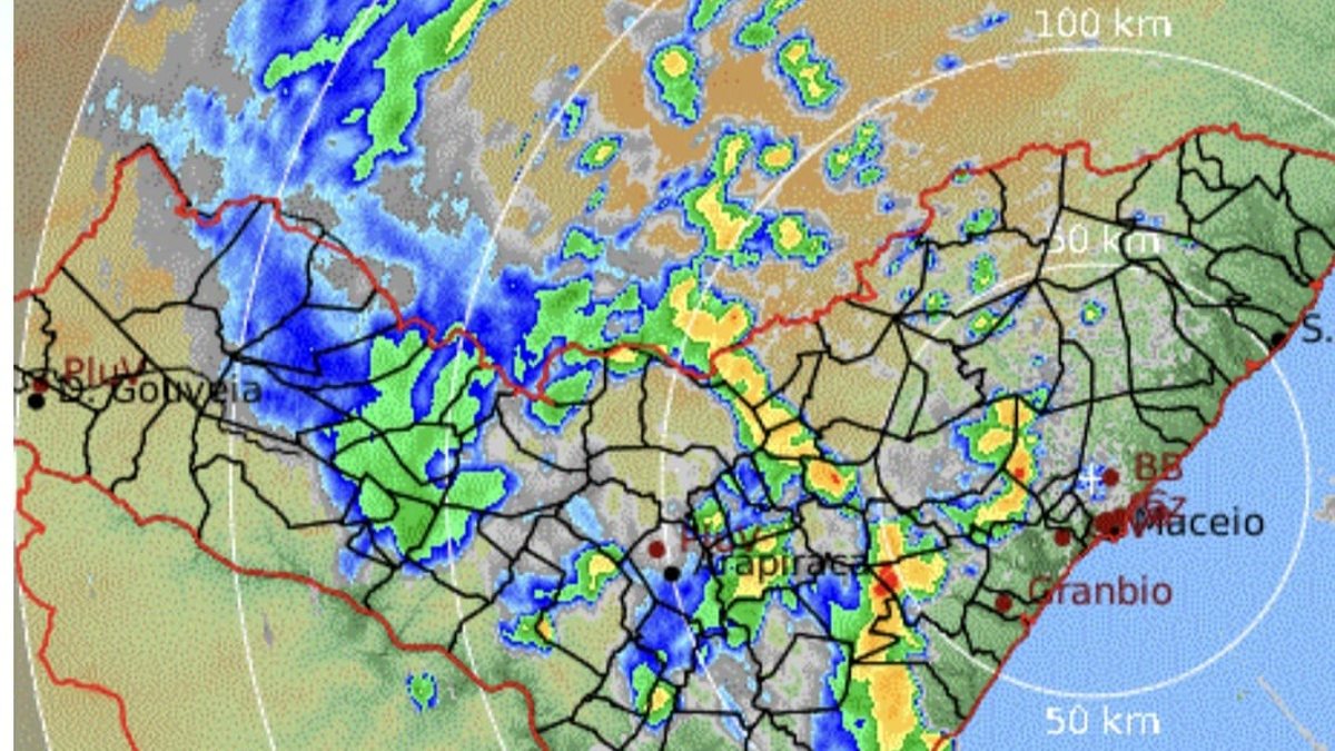 Alerta renovado: previsão indica mais chuva, vento e trovoadas até quarta em AL