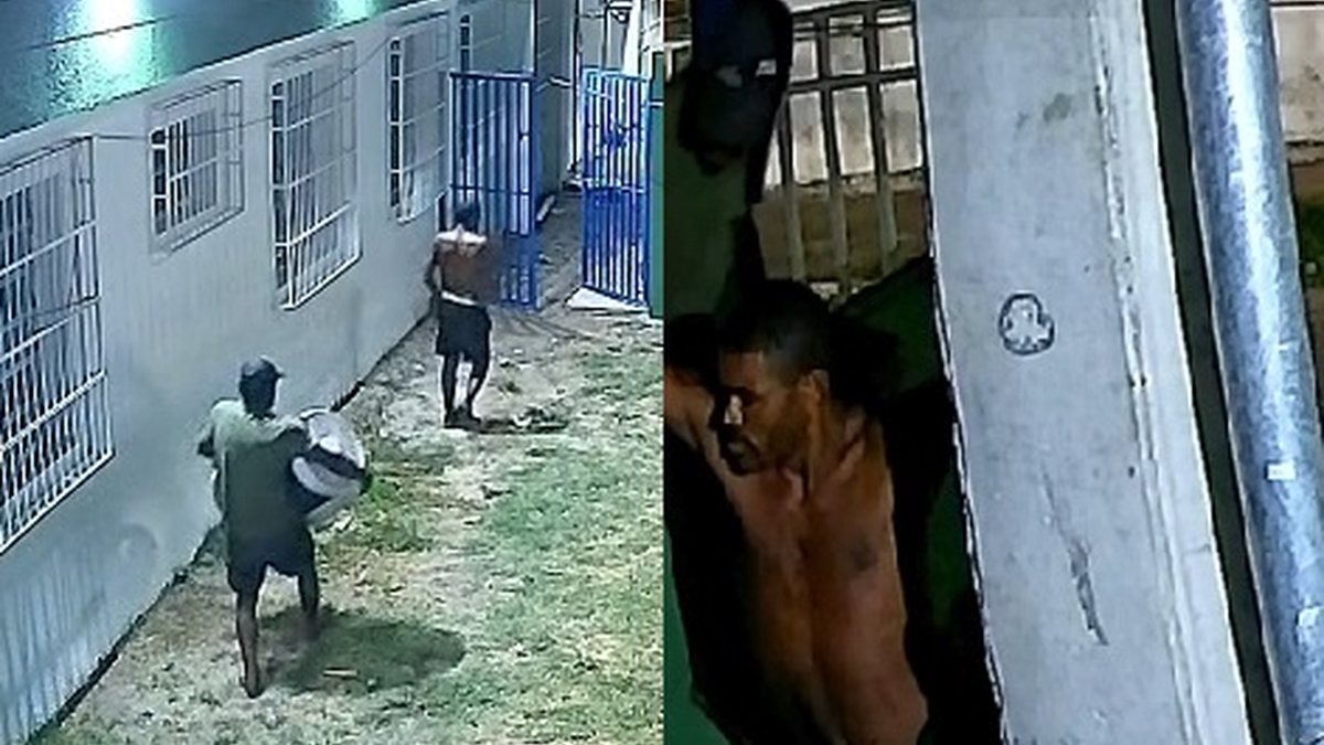 Polícia divulga imagens de suspeitos de furtar equipamentos de escola em Maceió