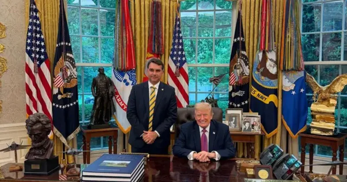 Para presidente do PL, encontro com Trump melhora imagem de Flavio após crise com Vorcaro