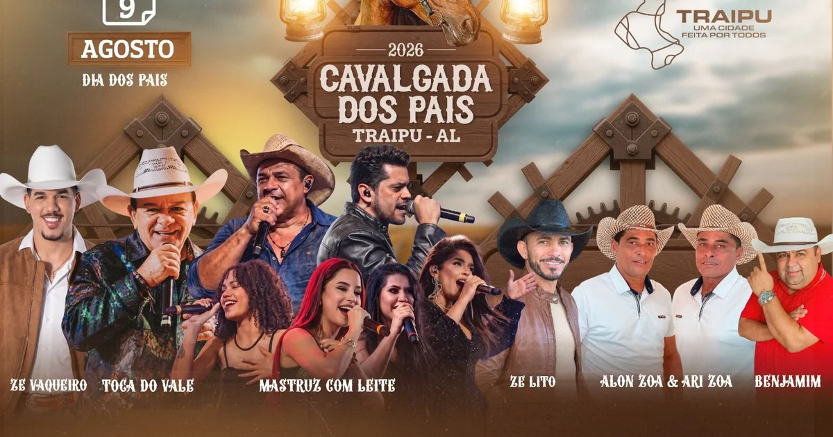 Prefeitura de Traipu anuncia atrações da Cavalgada dos Pais 2026