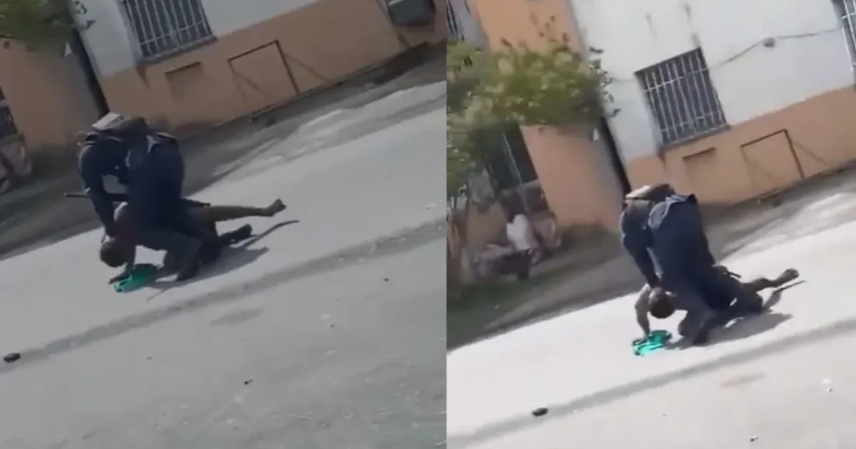 Vídeo mostra suspeito preso após lutar com PM e disparar fuzil durante abordagem