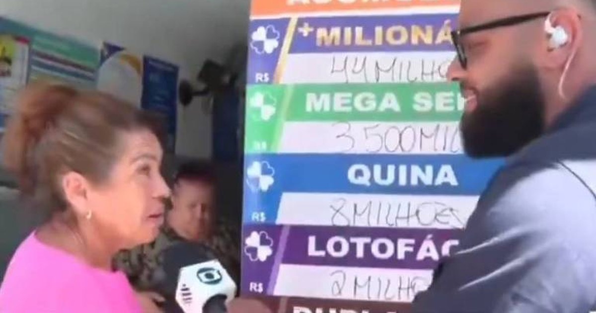 Mulher choca durante entrevista ao vivo ao falar sobre prêmio da loteria: “Fazia uma guerra mundial”