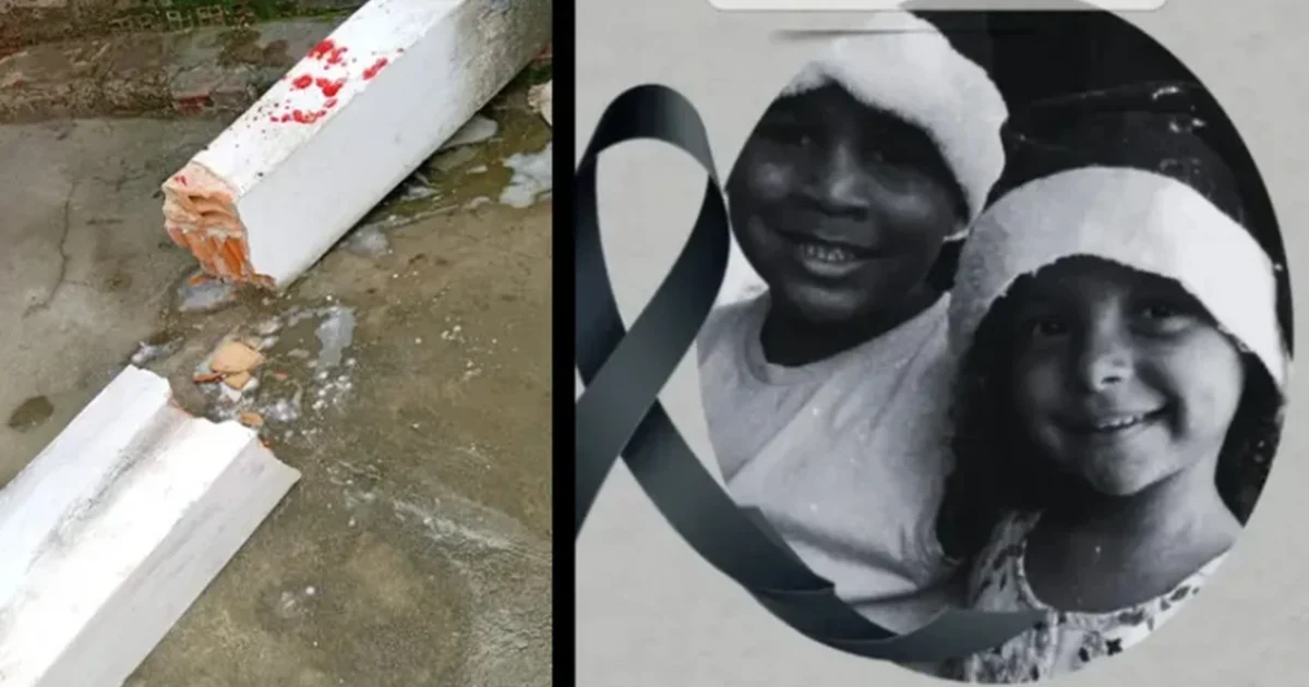 Queda de pilastra mata duas crianças da mesma família no bairro do Prado