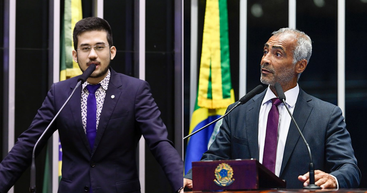 Deputado Kim Kataguiri denuncia senador Romário por propaganda de casa de apostas