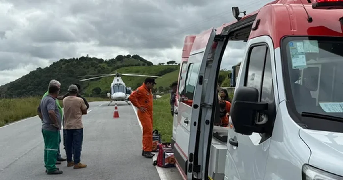 Capotamento deixa duas pessoas feridas e mobiliza resgate aéreo em Joaquim Gomes