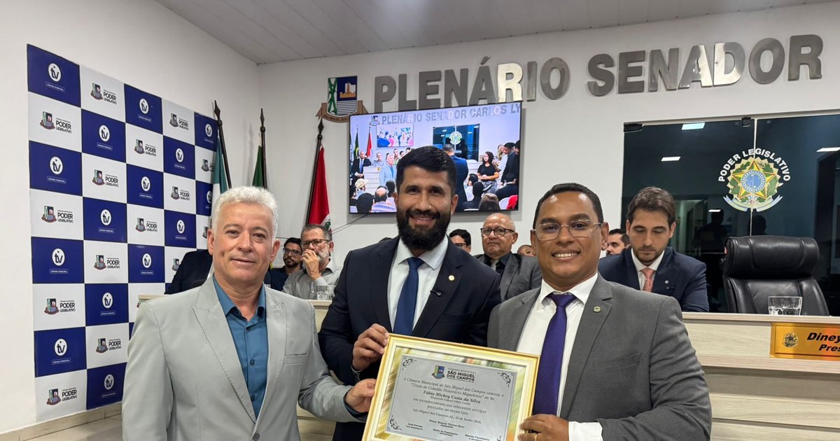 Deputado Federal Delegado Fabio Costa recebe Título de Cidadão Honorário de São Miguel dos Campos