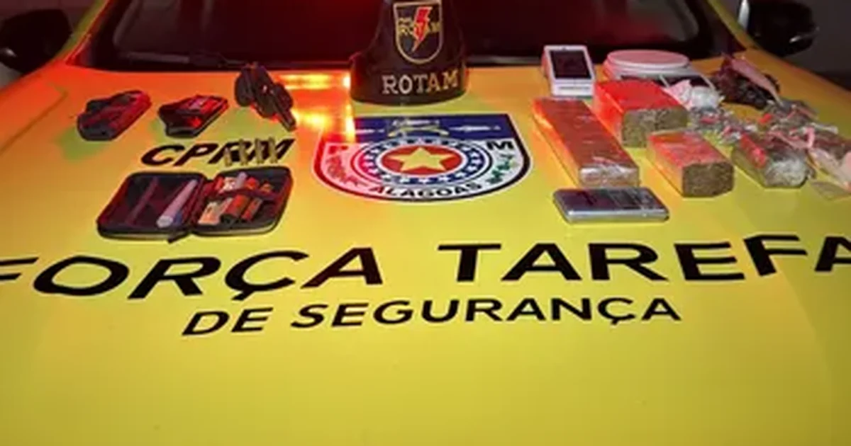 Traficante é preso com drogas, armas e munições em Guaxuma
