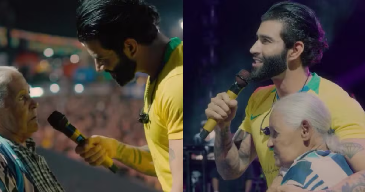 Gusttavo Lima relembra a mãe em encontro emocionante com fã de 73 anos: “Valorize cada momento com os pais de vocês”