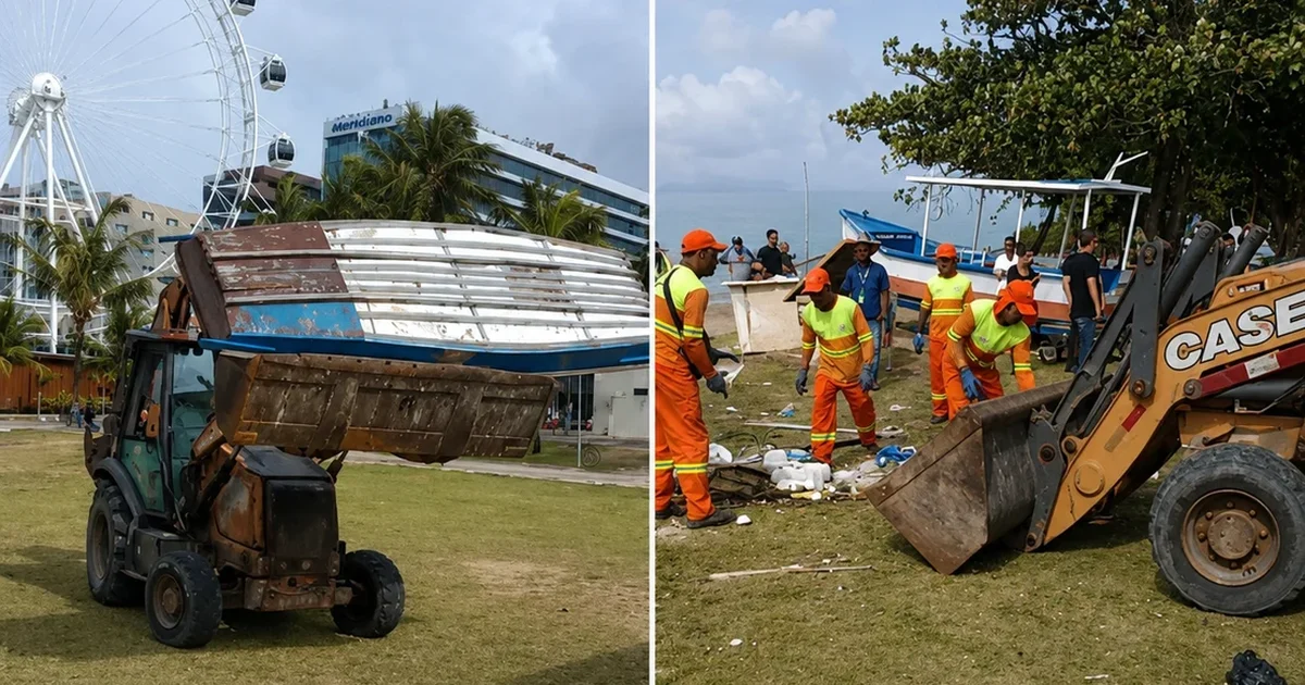 Prefeitura inicia retirada de embarcações e objetos abandonados da Orla de Pajuçara