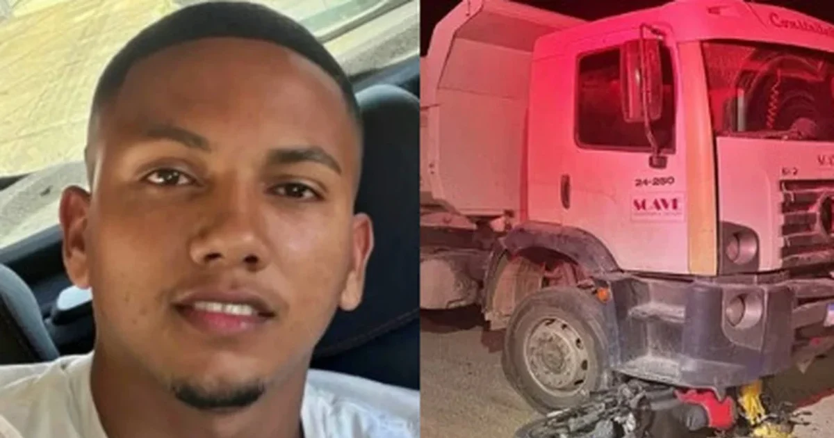 Acidente entre motocicleta e caçamba deixa jovem morto em São Miguel dos Campos, interior de Alagoas