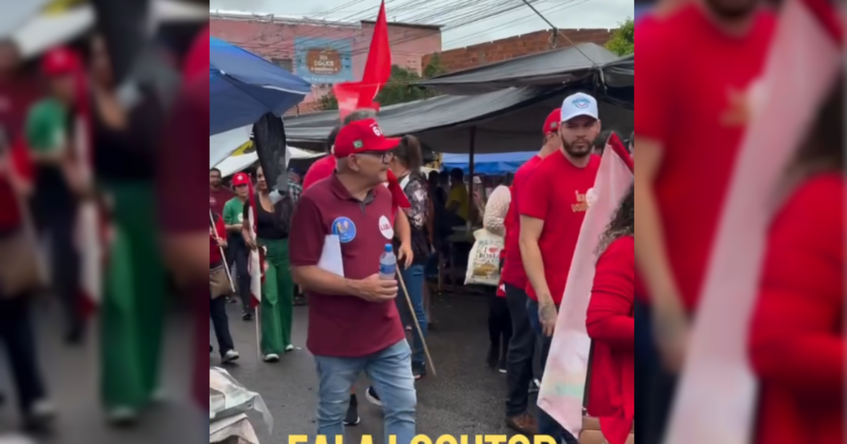 Locutor de feira em Santana do Ipanema faz discurso em apoio a Flávio Bolsonaro