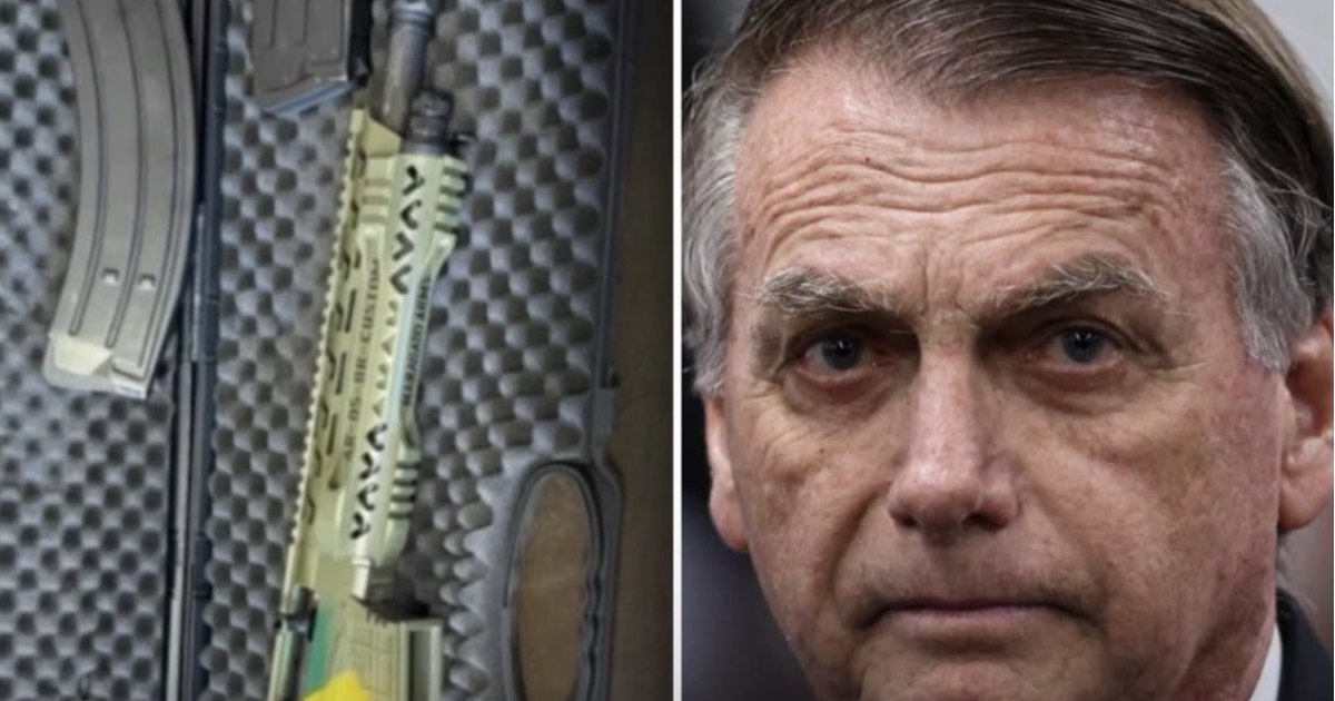 Espingarda de Bolsonaro apreendida pela PF tem cores do Brasil