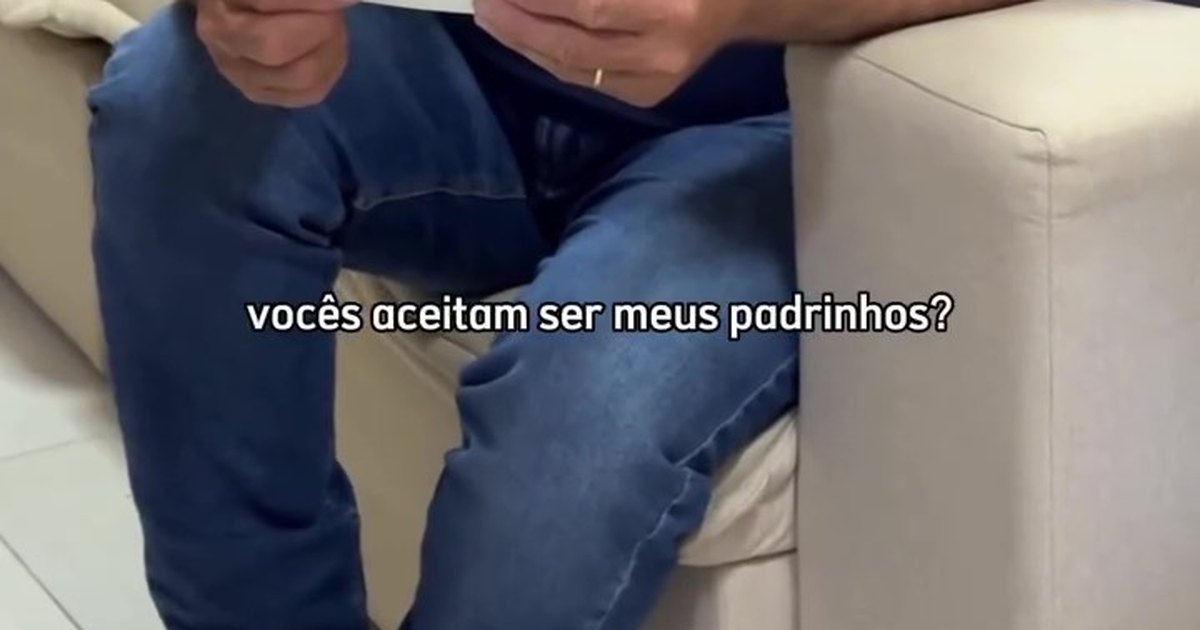 Avô se emociona ao saber que o neto vai receber o seu nome