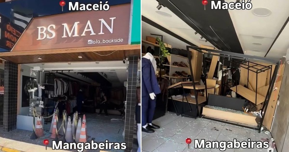 Motorista invade loja com carro e destrói parte do estabelecimento na Mangabeiras