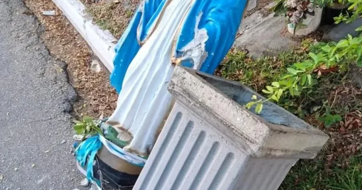 Paróquia reage após vandalismo de imagem de Nossa Senhora em Maceió