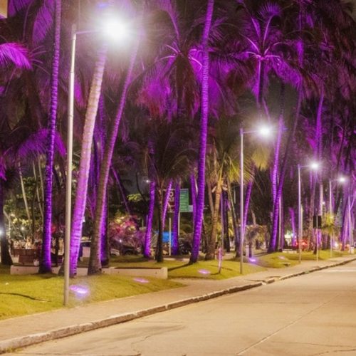 Maceió ganha iluminação lilás em apoio à conscientização e combate à violência contra a mulher