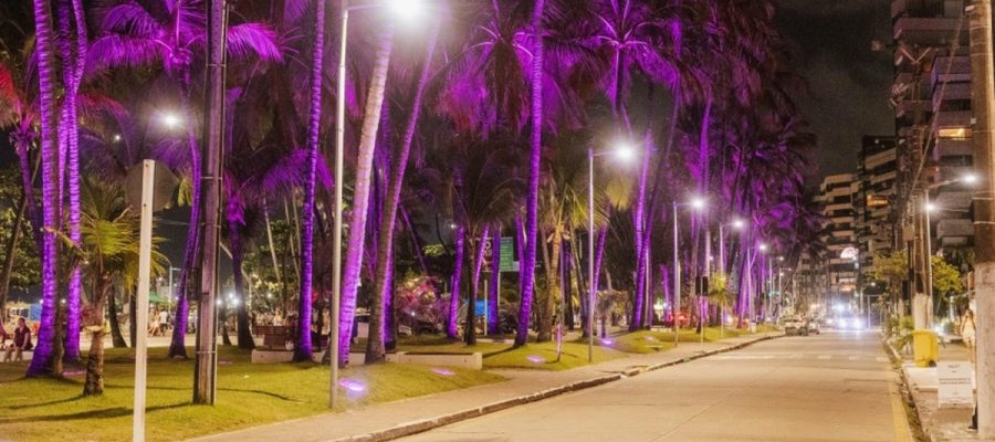 Maceió ganha iluminação lilás em apoio à conscientização e combate à violência contra a mulher
