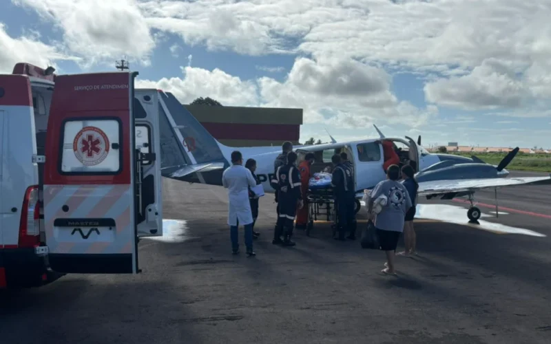 Paciente em estado neurológico grave é transferida de AL para SP em aeronave