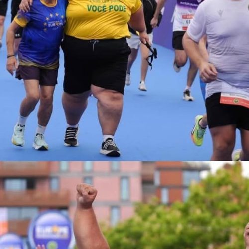 Brasileiro de 200 kg emociona ao completar maratona na Europa