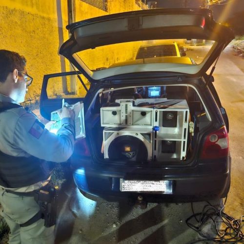 Operação da Polícia Militar apreende 10 equipamentos de som em Maceió