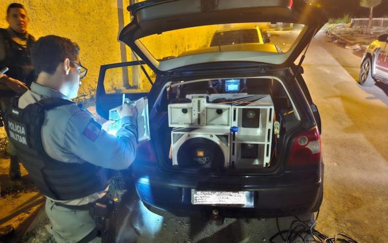Operação da Polícia Militar apreende 10 equipamentos de som em Maceió