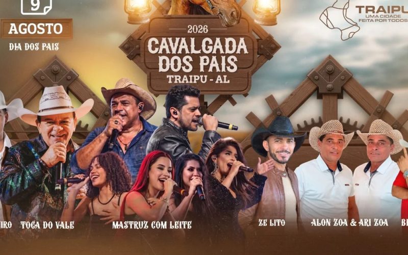 Prefeitura de Traipu anuncia atrações da Cavalgada dos Pais 2026
