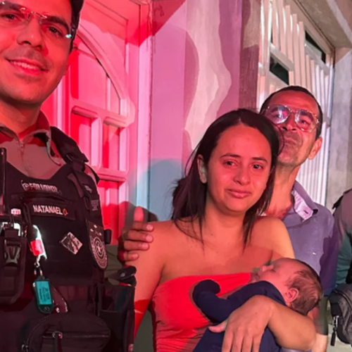 Guarnição da Polícia Militar salva bebê vítima de engasgo em Roteiro