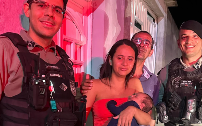Guarnição da Polícia Militar salva bebê vítima de engasgo em Roteiro