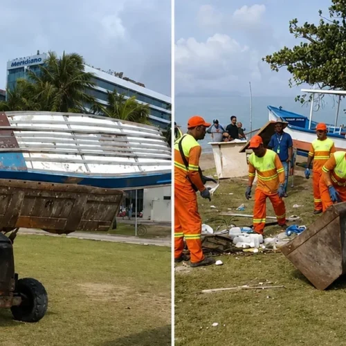 Prefeitura inicia retirada de embarcações e objetos abandonados da Orla de Pajuçara