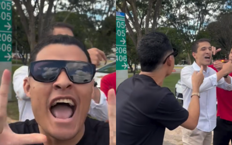 Vídeo mostra influenciador petista em confronto durante manifestação do Dia do Trabalhador